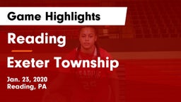 Reading  vs Exeter Township  Game Highlights - Jan. 23, 2020