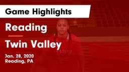 Reading  vs Twin Valley  Game Highlights - Jan. 28, 2020