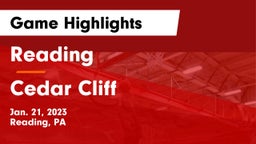 Reading  vs Cedar Cliff  Game Highlights - Jan. 21, 2023