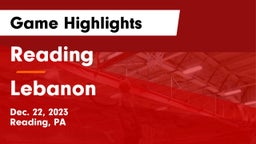 Reading  vs Lebanon  Game Highlights - Dec. 22, 2023