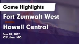 Fort Zumwalt West  vs Howell Central  Game Highlights - Jan 20, 2017