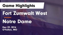 Fort Zumwalt West  vs Notre Dame  Game Highlights - Dec 29, 2016