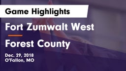 Fort Zumwalt West  vs Forest County Game Highlights - Dec. 29, 2018