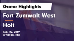 Fort Zumwalt West  vs Holt  Game Highlights - Feb. 22, 2019