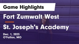 Fort Zumwalt West  vs St. Joseph's Academy Game Highlights - Dec. 1, 2023