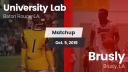 Matchup: University Lab High vs. Brusly  2018