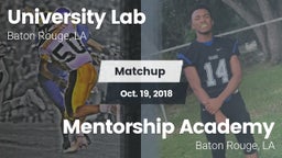 Matchup: University Lab High vs. Mentorship Academy  2018