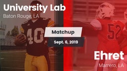 Matchup: University Lab High vs. Ehret  2019