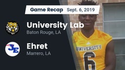 Recap: University Lab  vs. Ehret  2019