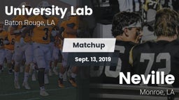 Matchup: University Lab High vs. Neville  2019