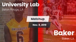 Matchup: University Lab High vs. Baker  2019