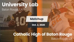 Matchup: University Lab High vs. Catholic High of Baton Rouge 2020