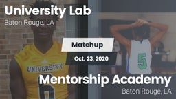 Matchup: University Lab High vs. Mentorship Academy  2020