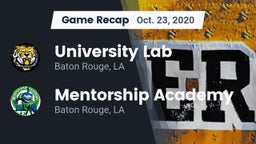 Recap: University Lab  vs. Mentorship Academy  2020