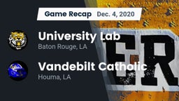 Recap: University Lab  vs. Vandebilt Catholic  2020