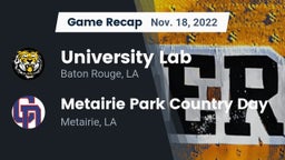 Recap: University Lab  vs. Metairie Park Country Day  2022