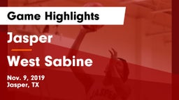 Jasper  vs West Sabine  Game Highlights - Nov. 9, 2019