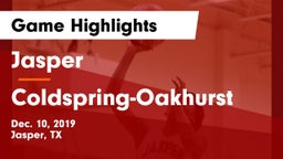 Jasper  vs Coldspring-Oakhurst  Game Highlights - Dec. 10, 2019