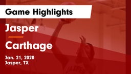 Jasper  vs Carthage  Game Highlights - Jan. 21, 2020