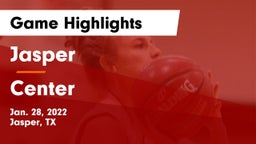 Jasper  vs Center  Game Highlights - Jan. 28, 2022