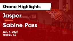 Jasper  vs Sabine Pass  Game Highlights - Jan. 4, 2022