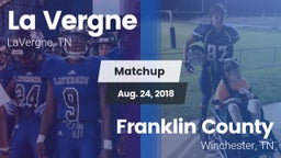 Matchup: La Vergne High vs. Franklin County  2018