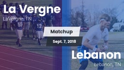Matchup: La Vergne High vs. Lebanon  2018
