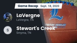 Recap: LaVergne  vs. Stewart's Creek  2020