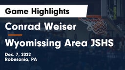 Conrad Weiser  vs Wyomissing Area JSHS Game Highlights - Dec. 7, 2022