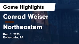 Conrad Weiser  vs Northeastern  Game Highlights - Dec. 1, 2023