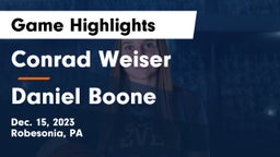 Conrad Weiser  vs Daniel Boone  Game Highlights - Dec. 15, 2023