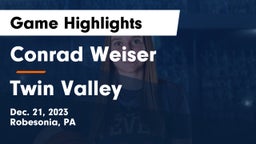 Conrad Weiser  vs Twin Valley  Game Highlights - Dec. 21, 2023