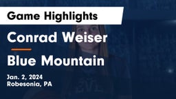 Conrad Weiser  vs Blue Mountain  Game Highlights - Jan. 2, 2024