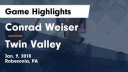 Conrad Weiser  vs Twin Valley  Game Highlights - Jan. 9, 2018