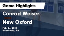 Conrad Weiser  vs New Oxford  Game Highlights - Feb. 26, 2018