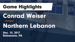 Conrad Weiser  vs Northern Lebanon Game Highlights - Dec. 13, 2017