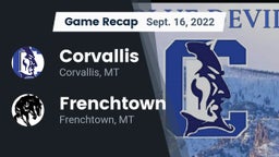 Recap: Corvallis  vs. Frenchtown  2022