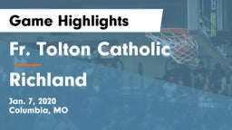 Fr. Tolton Catholic  vs Richland  Game Highlights - Jan. 7, 2020