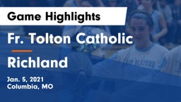 Fr. Tolton Catholic  vs Richland  Game Highlights - Jan. 5, 2021