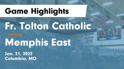 Fr. Tolton Catholic  vs Memphis East  Game Highlights - Jan. 21, 2022