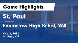 St. Paul  vs Enumclaw High Schol, WA Game Highlights - Oct. 1, 2022
