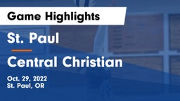 St. Paul  vs Central Christian Game Highlights - Oct. 29, 2022