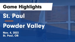 St. Paul  vs Powder Valley  Game Highlights - Nov. 4, 2022