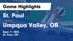 St. Paul  vs Umpqua Valley, OR Game Highlights - Sept. 9, 2023
