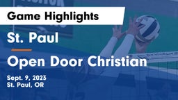 St. Paul  vs Open Door Christian  Game Highlights - Sept. 9, 2023