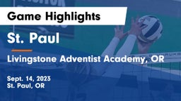 St. Paul  vs Livingstone Adventist Academy, OR Game Highlights - Sept. 14, 2023