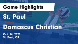 St. Paul  vs Damascus Christian  Game Highlights - Oct. 14, 2023