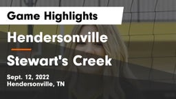 Hendersonville  vs Stewart's Creek  Game Highlights - Sept. 12, 2022
