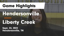 Hendersonville  vs Liberty Creek Game Highlights - Sept. 24, 2022