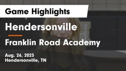 Hendersonville  vs Franklin Road Academy Game Highlights - Aug. 26, 2023